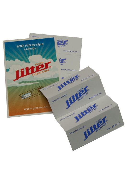 Jilter® Filtertips Blau LONG (10er Pack) – 10 x 100 Eindrehfilter 21mm