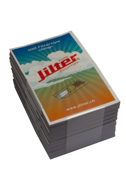 Jilter® Filtertips Blau LONG (10er Pack) – 10 x 100 Eindrehfilter 21mm