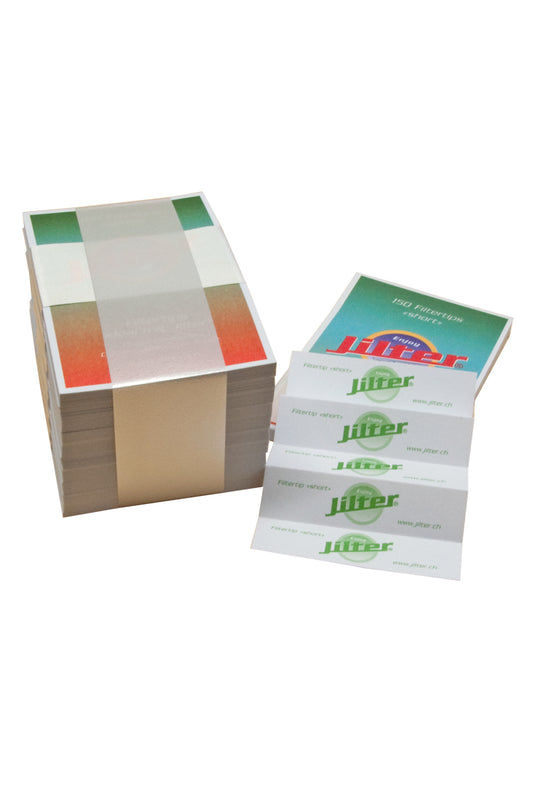 Jilter® Filtertips Grün SHORT (10er Pack) – 10 x 150 Eindrehfilter mit integrierten Tips (21mm)