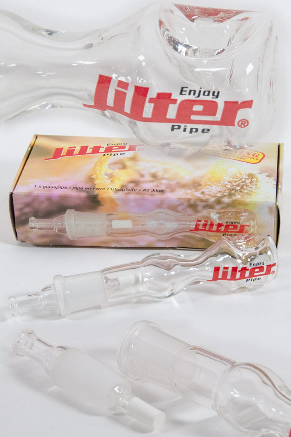 Jilter® Glass-Pipe | Original Glaspfeife mit 42 Filtern